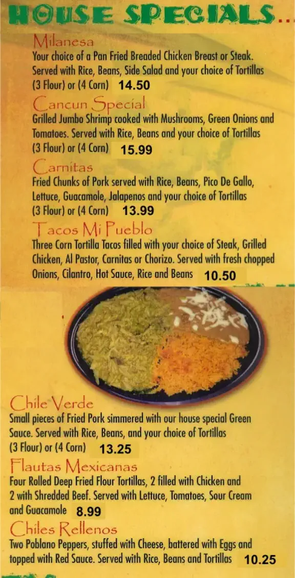 Cancun Bay Mexican Restaurant Menu, Authentic Mexican Food