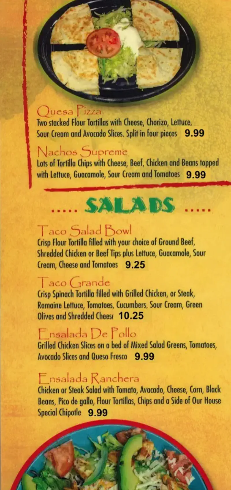 Cancun Bay Mexican Restaurant Menu, Authentic Mexican Food
